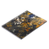 Dark Gold Copper Scratch Abstraktes Notebook Notizblock (Linke Seite)