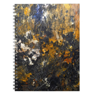 Dark Gold Copper Scratch Abstraktes Notebook Notizblock