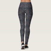 Dark Gold Geometric Design Women's Leggings (Rückseite)