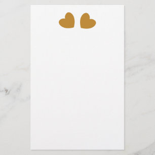 Dark Gold Grafik Herzdesign B09 Briefpapier