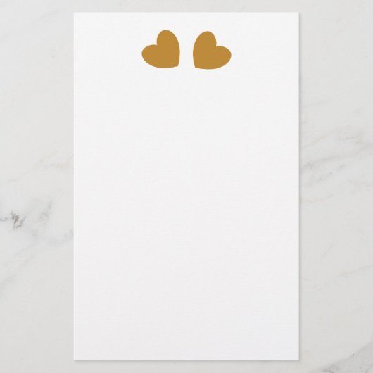 Dark Gold Grafik Herzdesign B09 Briefpapier (Vorderseite)