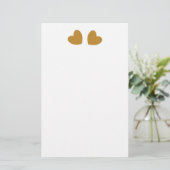Dark Gold Grafik Herzdesign B09 Briefpapier (Stehend Vorderseite)