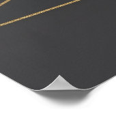 Dark Gold Mountain Line Poster (Ecke)