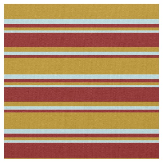 Dark Goldenrod, Maroon & Powder Blue Pattern Stoff (Nahaufnahme)