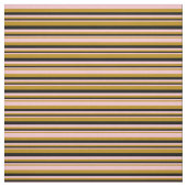 Dark Goldenrod, Pink & Black Lines Muster Stoff (Muster)