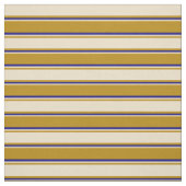 Dark Goldenrod, Tan & Blue Streifen Muster Stoff (Muster)