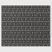 Dark Goth Christmas Sweater Wrapping Paper Geschenkpapier (Flach)