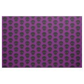Dark Goth Lila Black Skulls Polka Dots Muster Stoff (Fat Quarter (45,7 x 55,9 cm))