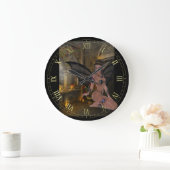 Dark Goth Nymph Wall Clock Große Wanduhr (Zuhause)