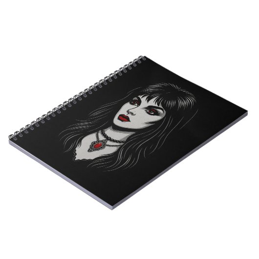 Dark goth woman notizblock (Linke Seite)