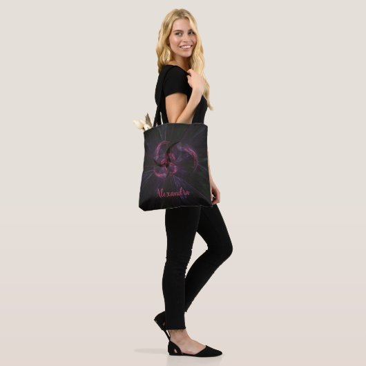 Dark Gothic Abstrakt Fraktal Art Tasche (Am Model)