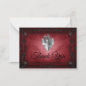 Dark Gothic Alternative Halloween wedding Mitteilungskarte (Vorderseite)