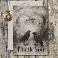 Dark Gothic Black & Tan Raven Couple Wedding