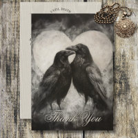 Dark Gothic Black & Tan Raven Script Wedding