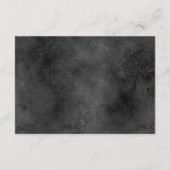 Dark Gothic Black Watercolor Moth Empfang Begleitkarte (Rückseite)