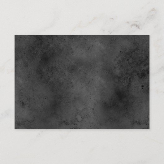 Dark Gothic Black Watercolor Moth Empfang Begleitkarte (Rückseite)