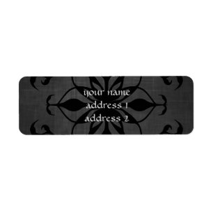 Dark Gothic Blume Rücksendeadressen-Aufkleber