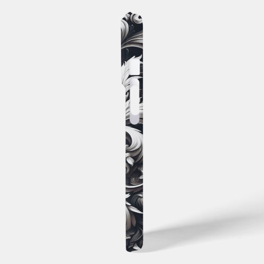 Dark Gothic Bold Ornamental Floral Pattern Case-Mate iPhone Hülle (Rückseite / Links)