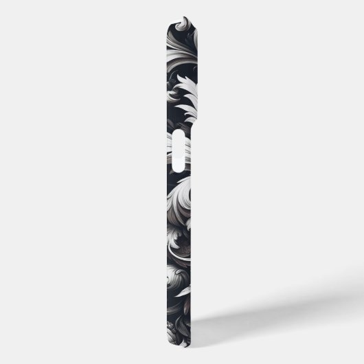 Dark Gothic Bold Ornamental Floral Pattern Case-Mate iPhone Hülle (Rückseite / Rechts)