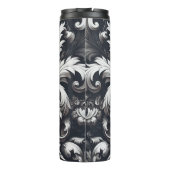 Dark Gothic Bold Ornamental Floral Pattern Thermosbecher (Rückseite)