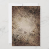 Dark Gothic Brown & Black Spider Web Bridal Brunch Einladung (Rückseite)