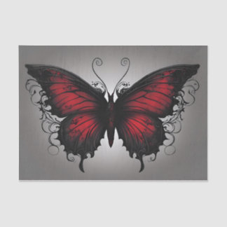 Dark Gothic Butterfly Decoupage Seidenpapier