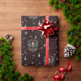 Dark Gothic Christmas Angel Geschenkpapier