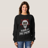 Dark Gothic Christmas Krampus Santa Devil Worshipe Sweatshirt (Vorne ganz)