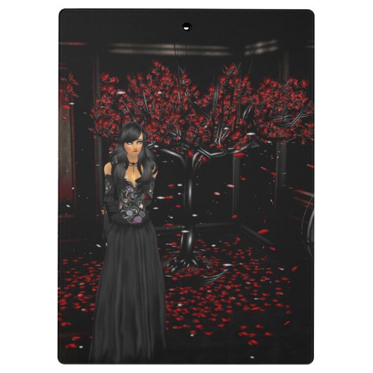 Dark Gothic Clipboard Klemmbrett (Rückseite)