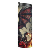 Dark Gothic Dragon mit fiery Wings Thermosbecher (Nach rechts gedreht)