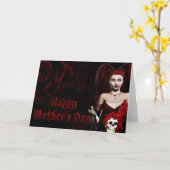 Dark Gothic - Fantasy Mother Day Card Karte (Gelbe Blume)