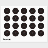 Dark Gothic Floral Black Wedding Sticker (Blatt)