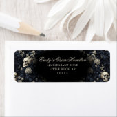 Dark Gothic Floral Skull Moody Rücksendeadresse (Insitu)