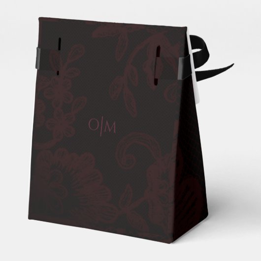 Dark Gothic Floral Wedding Vielen Dank für Ihre Ge Geschenkschachtel (Rückseite)