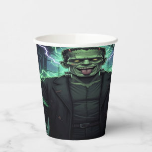 Dark Gothic Frankenstein Creepy Halloween Pappbecher