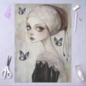 Dark Gothic Grunge Girl Decoupage Seidenpapier (Basteln)