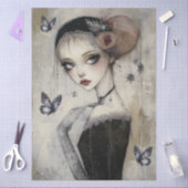 Dark Gothic Grunge Girl Decoupage Seidenpapier (Basteln)
