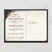 Dark Gothic Halloween FOTO Save the Date PostCard Postkarte (Rückseite)