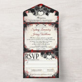 Dark Gothic Halloween Herz - zusammen mit All In One Einladung (Innen Boden)