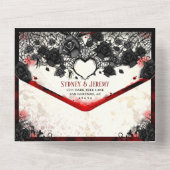 Dark Gothic Halloween Herz - zusammen mit All In One Einladung (Rückseite)