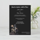Dark  Gothic Halloween wedding invitation Einladung (Stehend Vorderseite)