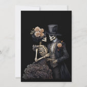 Dark  Gothic Halloween wedding invitation Einladung (Rückseite)