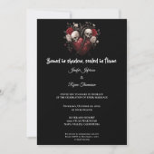 Dark Gothic Halloween wedding invitation Einladung (Vorderseite)