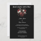 Dark  Gothic Halloween wedding invitation Einladung (Vorderseite)