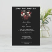 Dark  Gothic Halloween wedding invitation Einladung (Stehend Vorderseite)