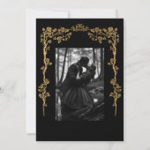 Dark Gothic Halloween wedding Invitation Einladung (Rückseite)
