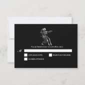 Dark Gothic Halloween Wedding RSVP Card Karte (Vorderseite)