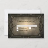 Dark Gothic Halloween Wedding RSVP Card Karte (Vorderseite)