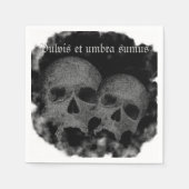 Dark Gothic Happy Halloween Skull Grafik Serviette (Vorderseite)