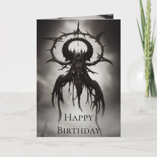 Dark Gothic Horror Art: Dark Omen Karte (Vorderseite)